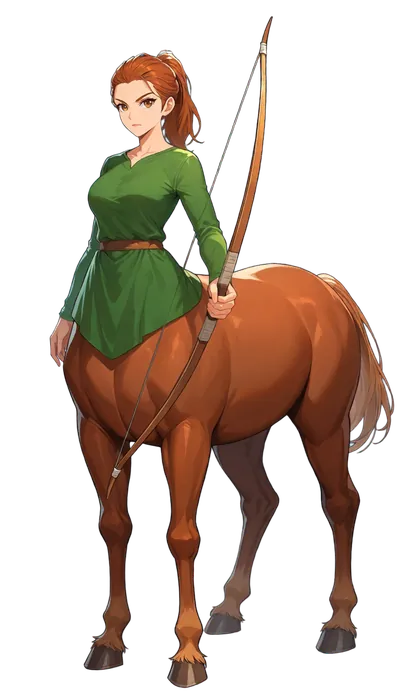 ケンタウロスのキャラクターイラスト(星野を駆ける賢馬)