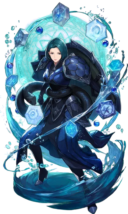 玄武のキャラクターイラスト(北方を守る亀蛇)
