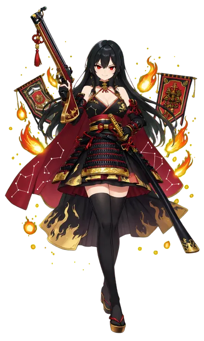織田信長のキャラクターイラスト(第六天魔王)