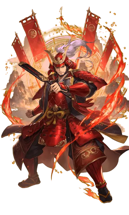 武田信玄のキャラクターイラスト(風林火山の甲斐の虎)