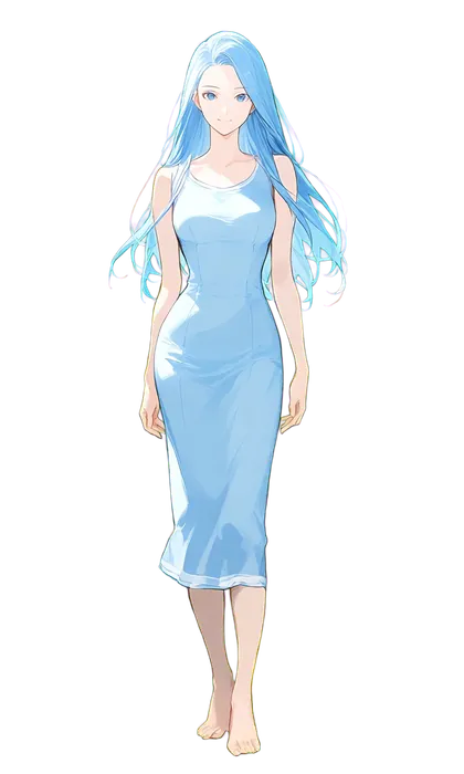 ウンディーネのキャラクターイラスト(泉の星精)