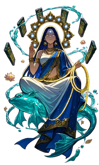ヴァルナのキャラクターイラスト(天則を見張る水王)