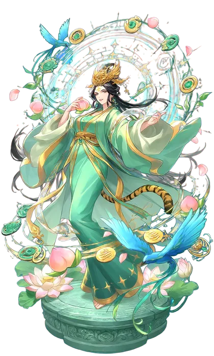 西王母のキャラクターイラスト(瑶池の女仙王)